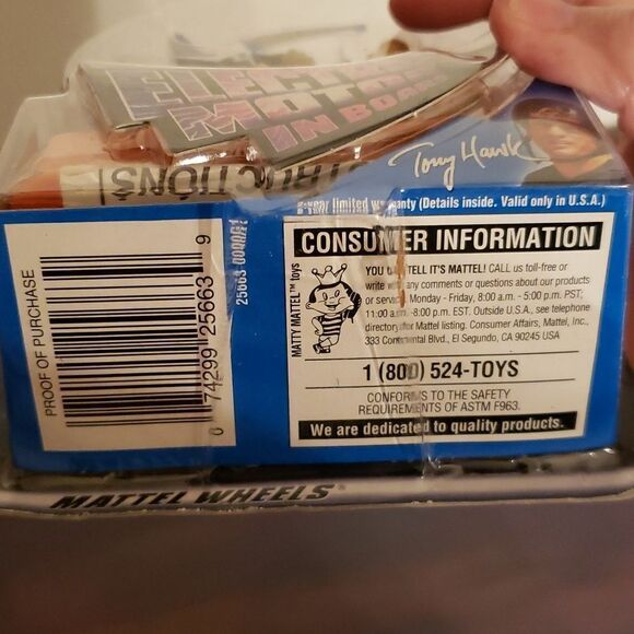 NIP Vtg 1999 Hot Wheels Skateboarders Motarized XV Extreme Tony Hawk "Side Kick" - Picture 4 of 6